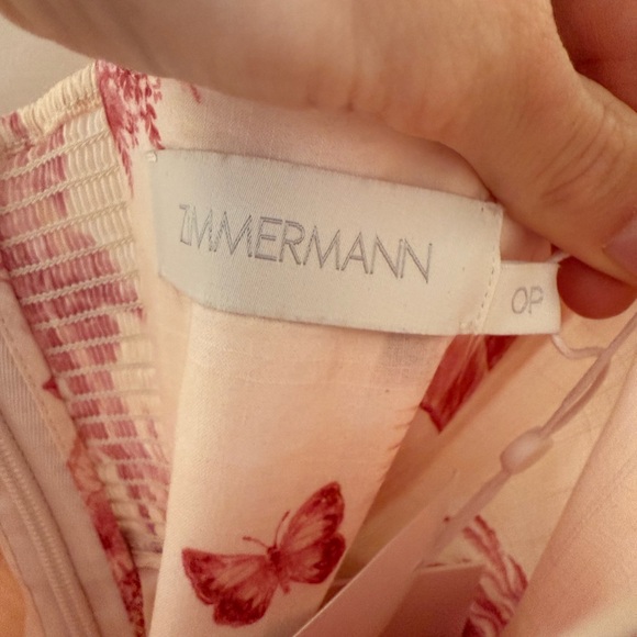 NWT ZIMMERMANN Pink Palm Waverly Corset Midi Dress Size OP - Picture 8 of 14